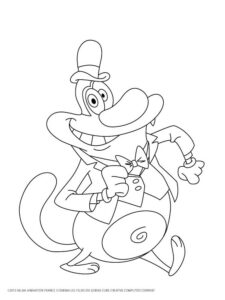 Oggy and the Cockroaches 8 coloring page