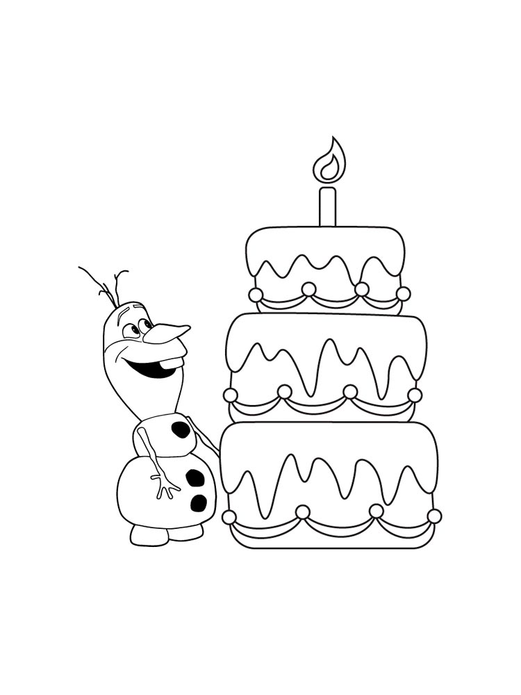 Olaf 16 coloring page