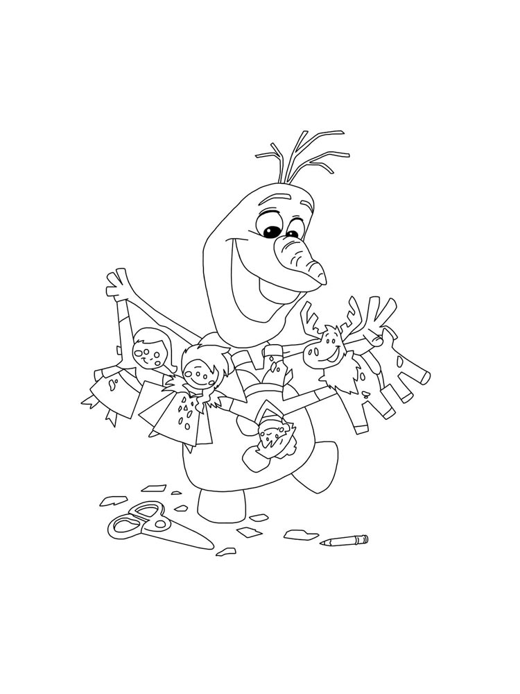 Olaf 21 coloring page