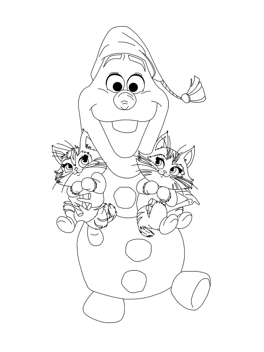 Olaf 3 coloring page