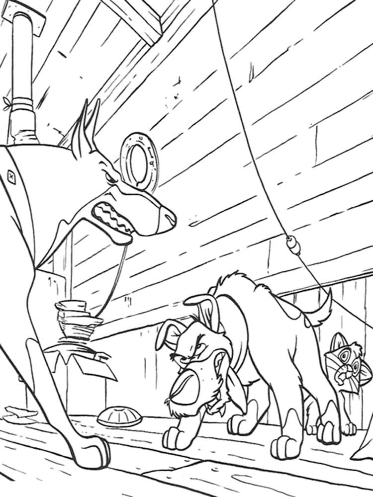 Oliver & Company 12 coloring page