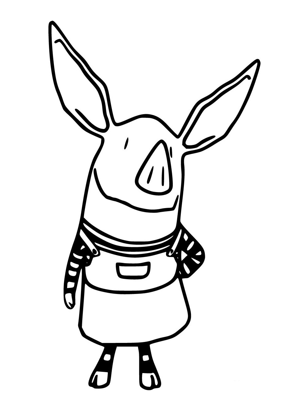 Olivia the Pig 1 coloring page