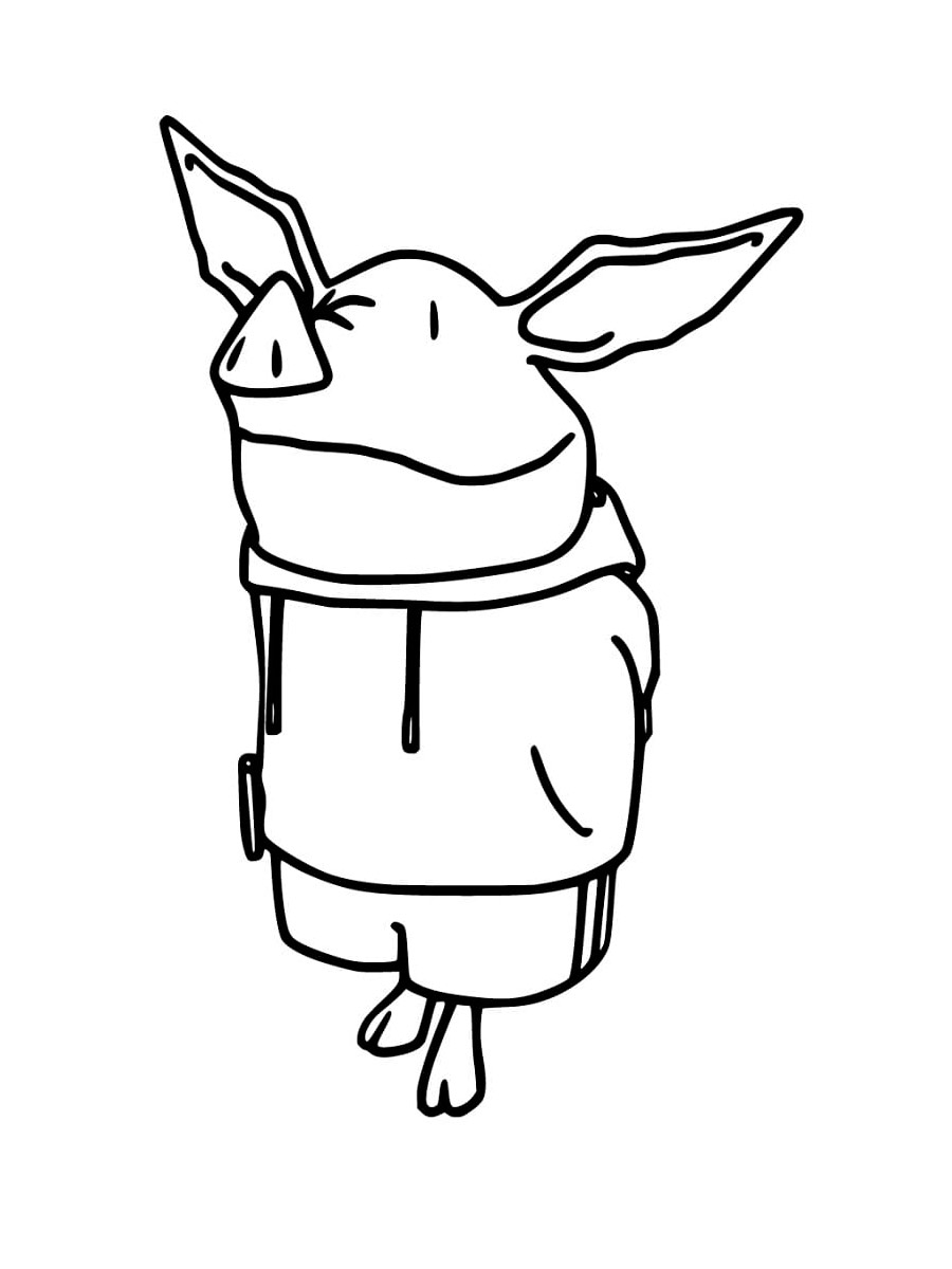 Olivia the Pig 10 coloring page