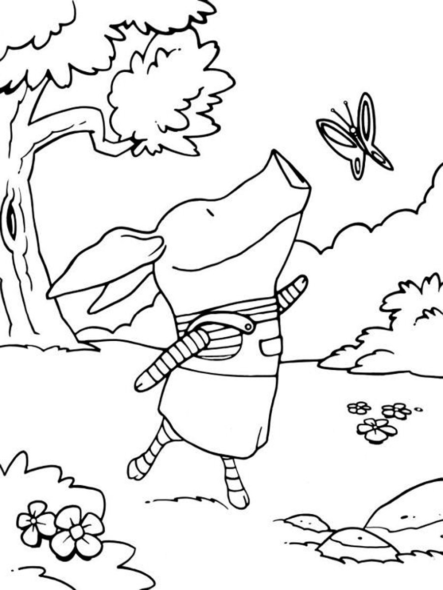 Olivia the Pig 3 coloring page