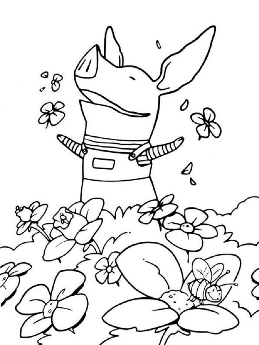 Olivia the Pig 4 coloring page