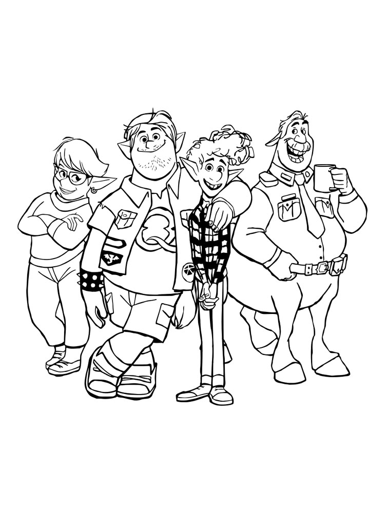Onward Characters coloring page