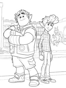 Onward 14 coloring page