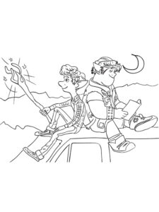 Barley and Iandore coloring page