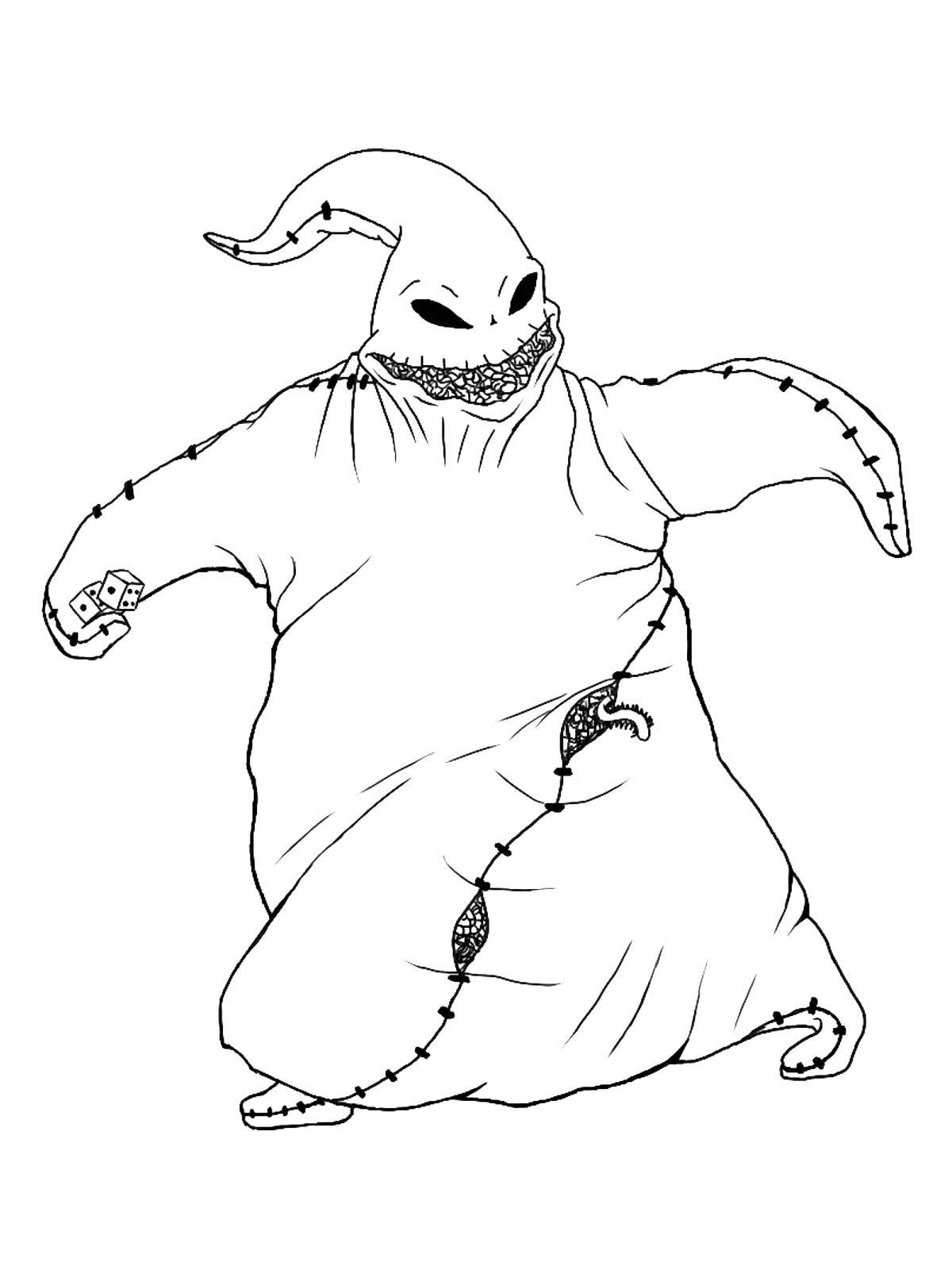 Oogie Boogie 3 coloring page