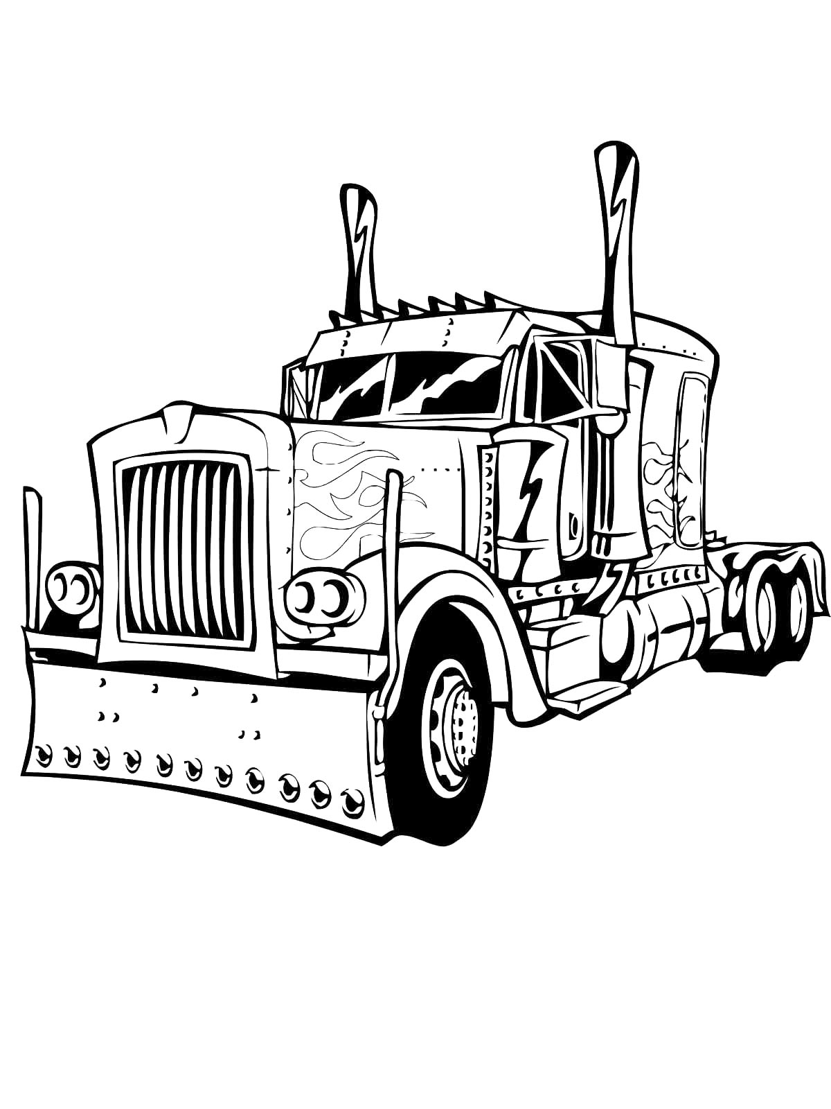 Optimus Prime 1 coloring page