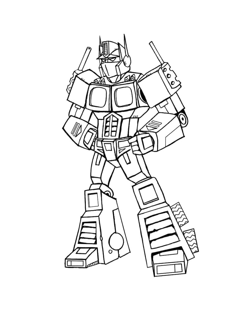 Optimus Prime 12 coloring page