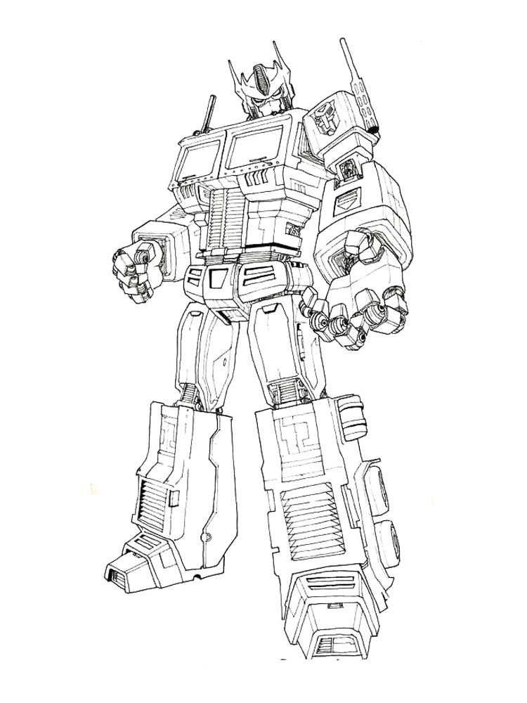Optimus Prime 14 coloring page
