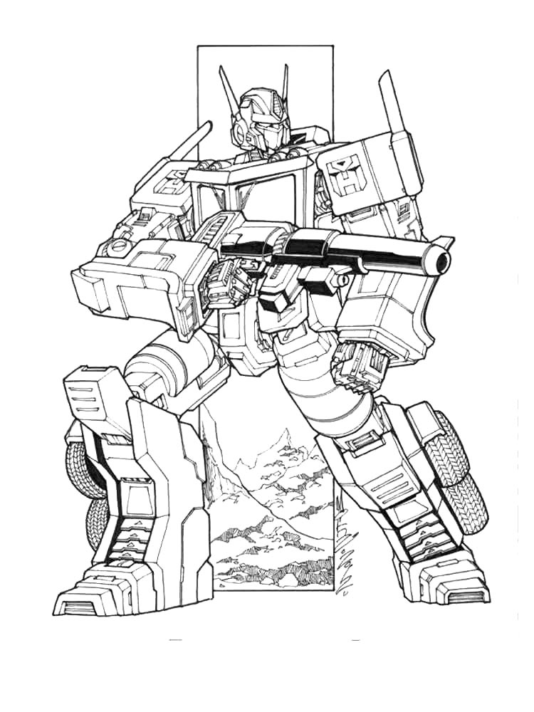 Optimus Prime 2 coloring page