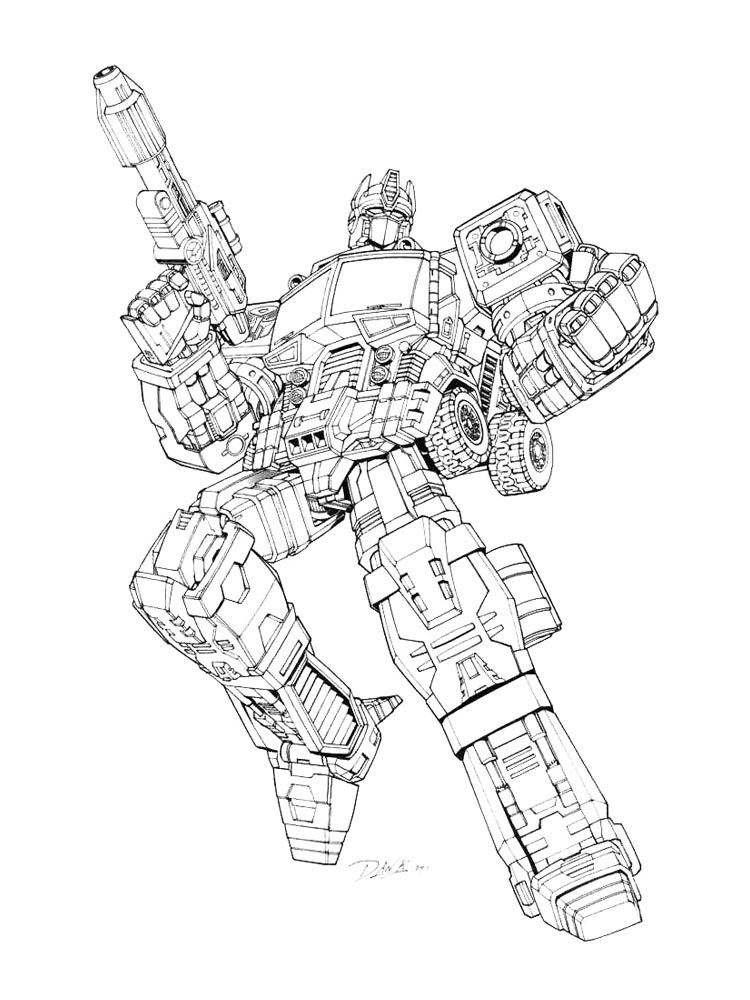 Optimus Prime 30 coloring page