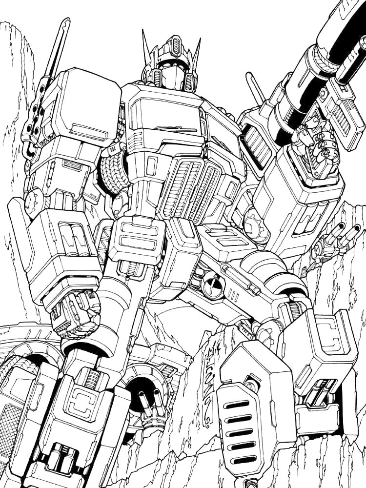 Optimus Prime 4 coloring page