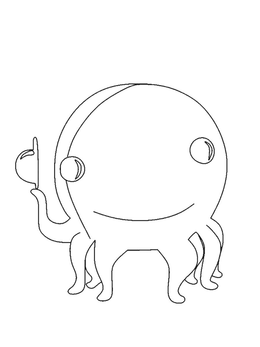 Oswald The Octopus 3 coloring page
