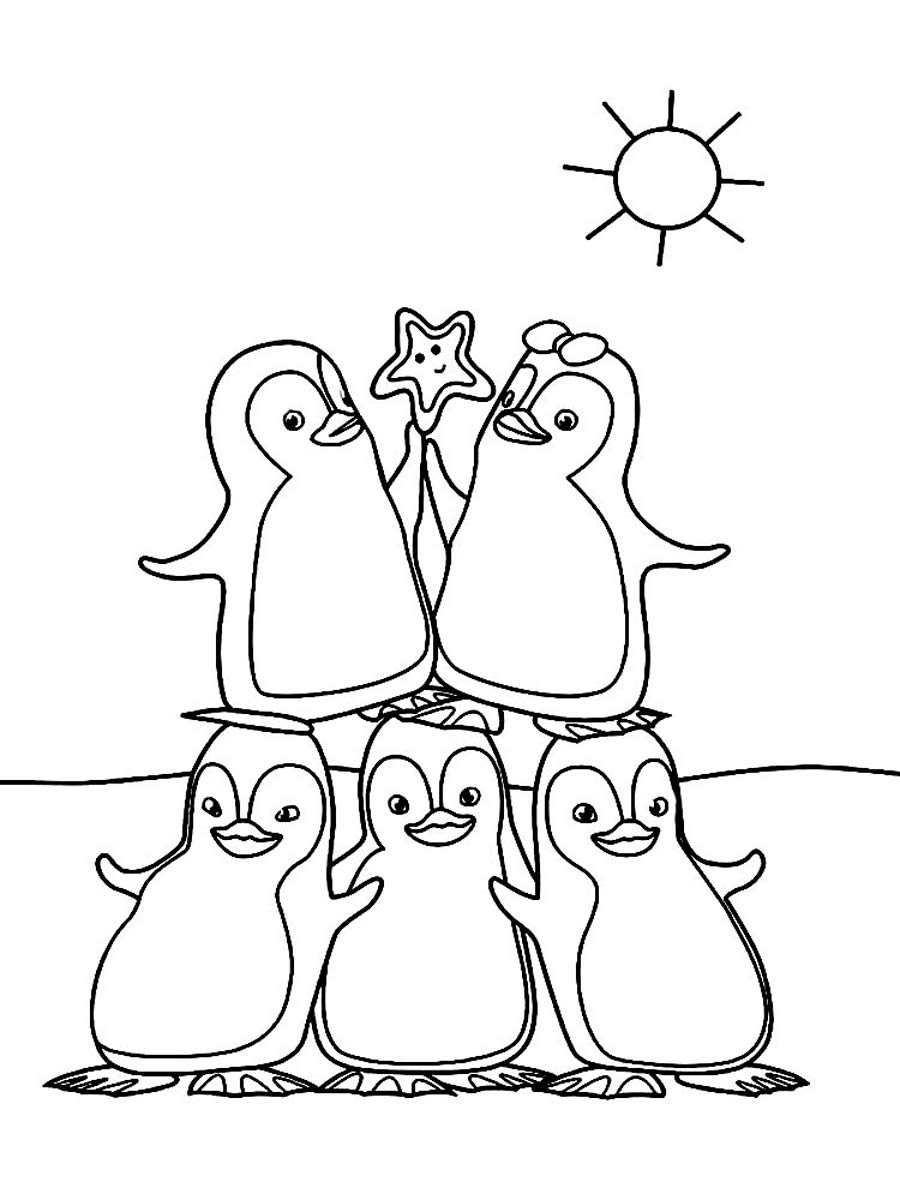 Penguins Ozie Boo coloring page