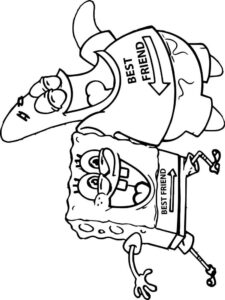 Patrick and Spongebob coloring page