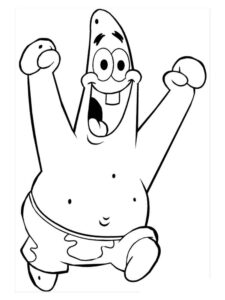 Happy Patrick coloring page