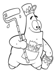 Patrick house painter coloring page