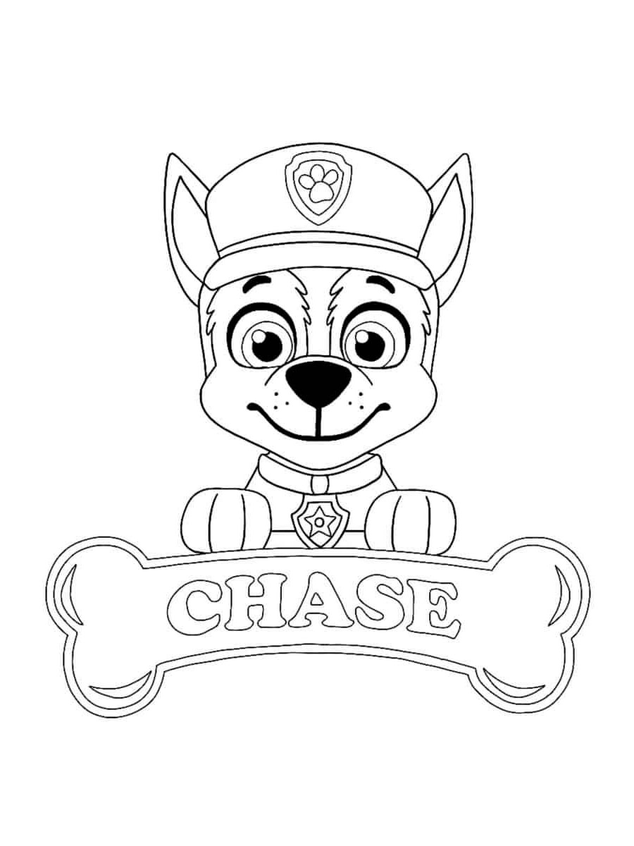Paw Patrol Chase coloring page