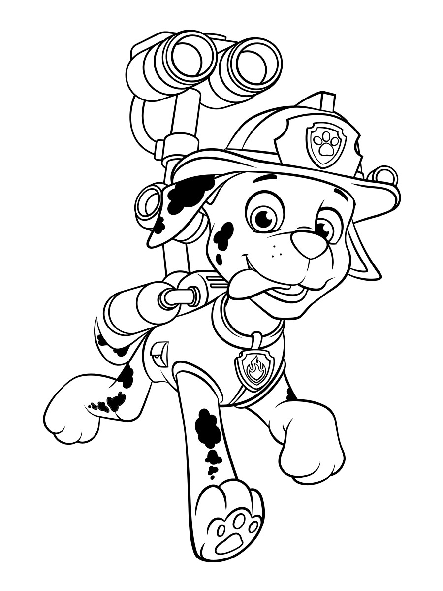 Happy Marshall coloring page