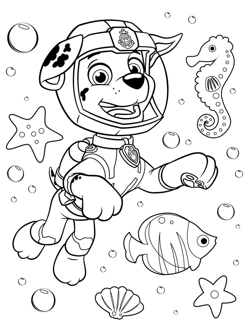 Marshall Underwater coloring page