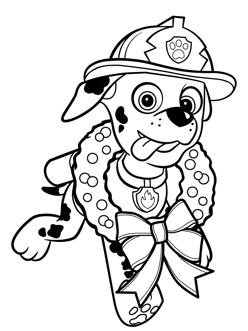 Marshall Christmas coloring page