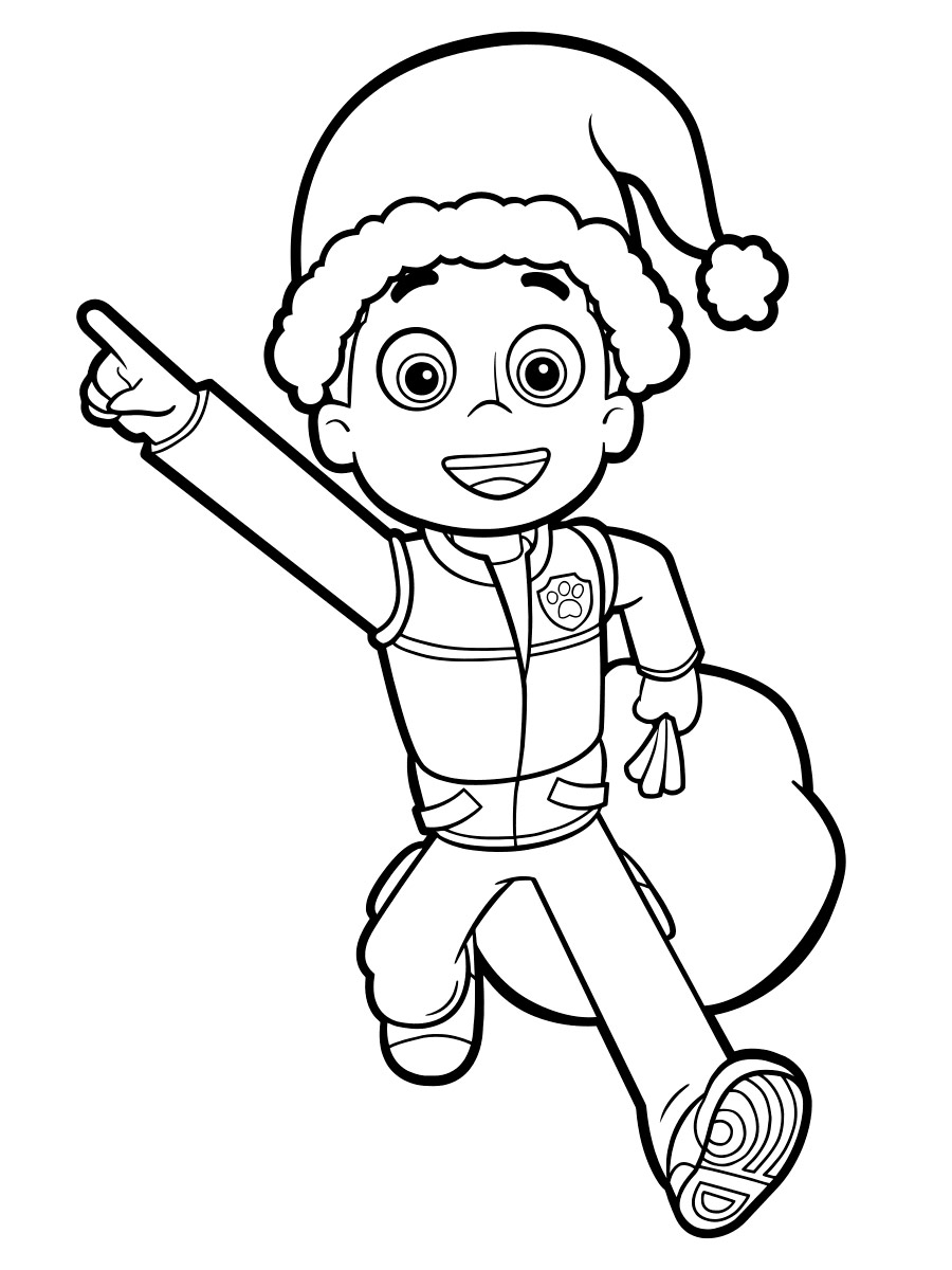 Ryder Christmas coloring page