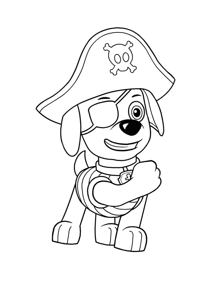 Zuma the pirate coloring page