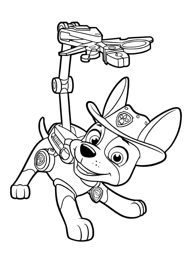 Paw Patrol Tracker coloring page