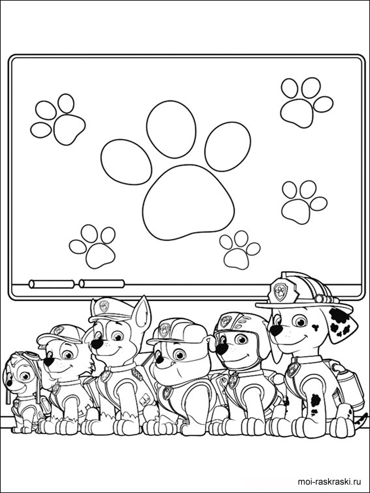All Paw Patrol coloring page