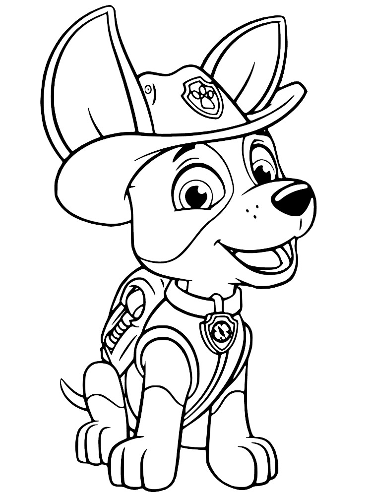 Tracker Paw Patrol coloring page