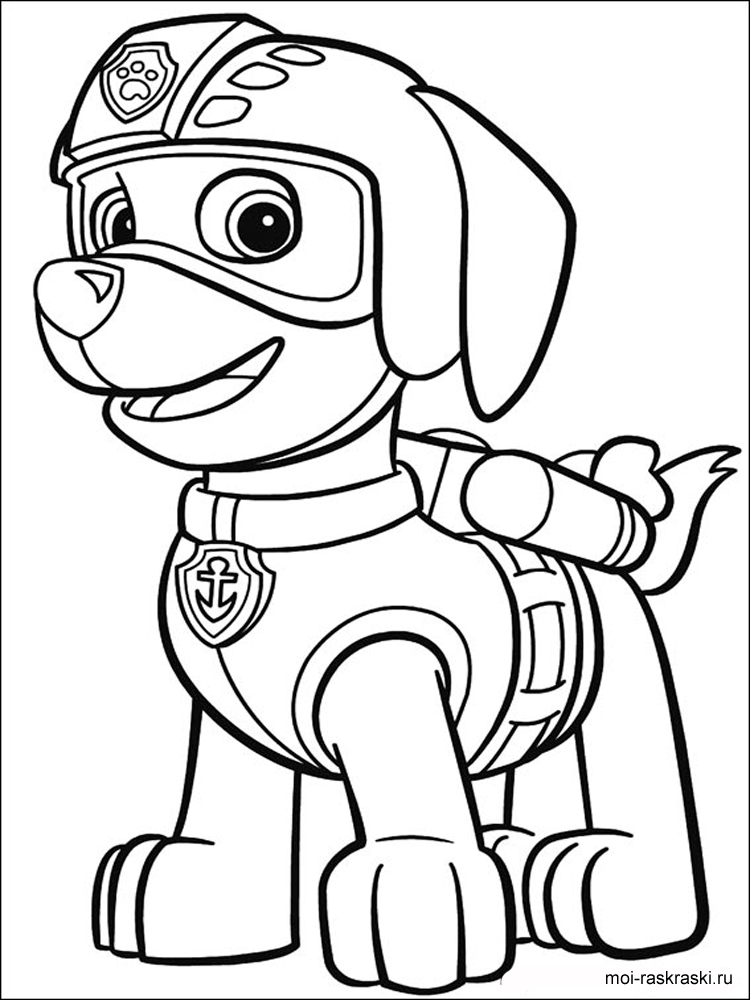Paw Patrol Zuma coloring page