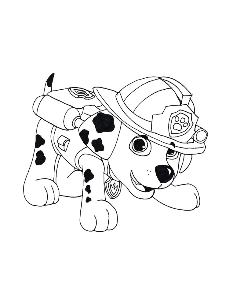 Marshall is a Dalmatian coloring page