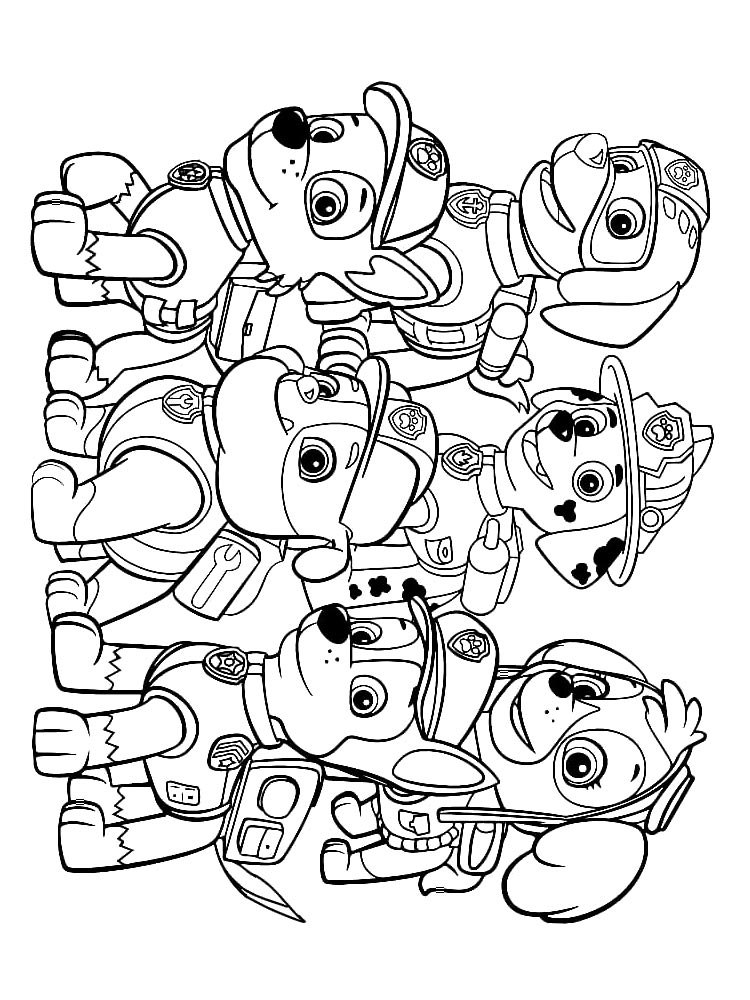 Paw Patrol Rescuers coloring page