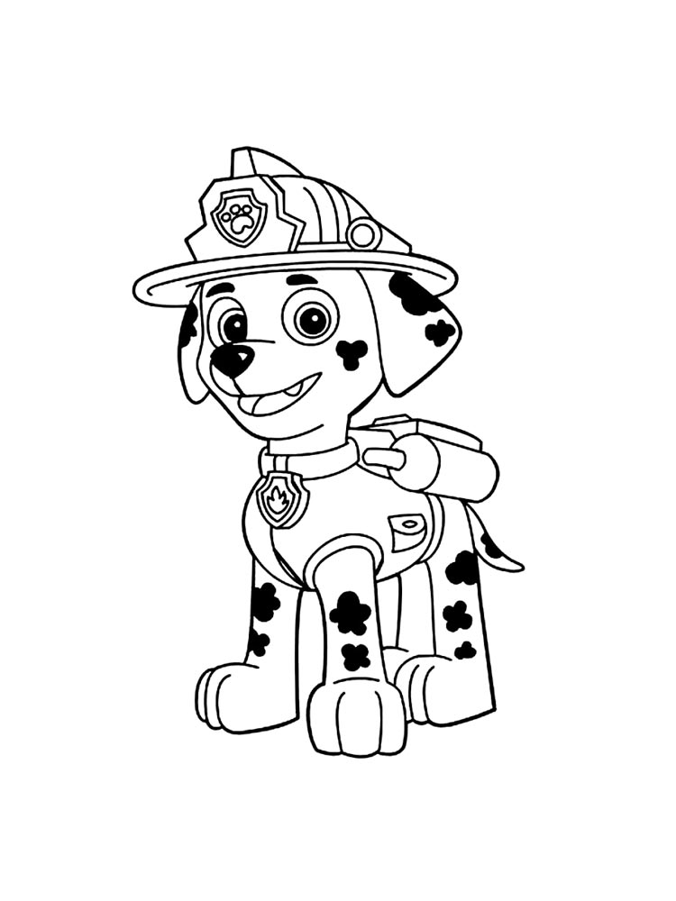 Firefighter Marshall coloring page