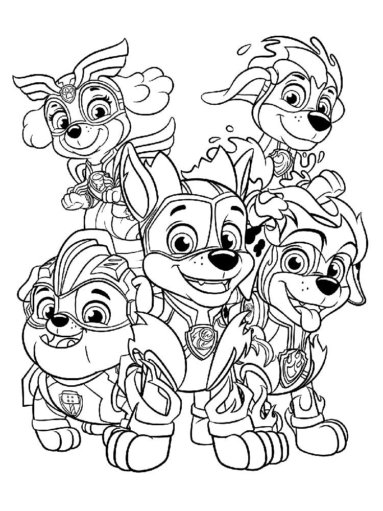 PAW Patrol: Mighty Pups 9 coloring page