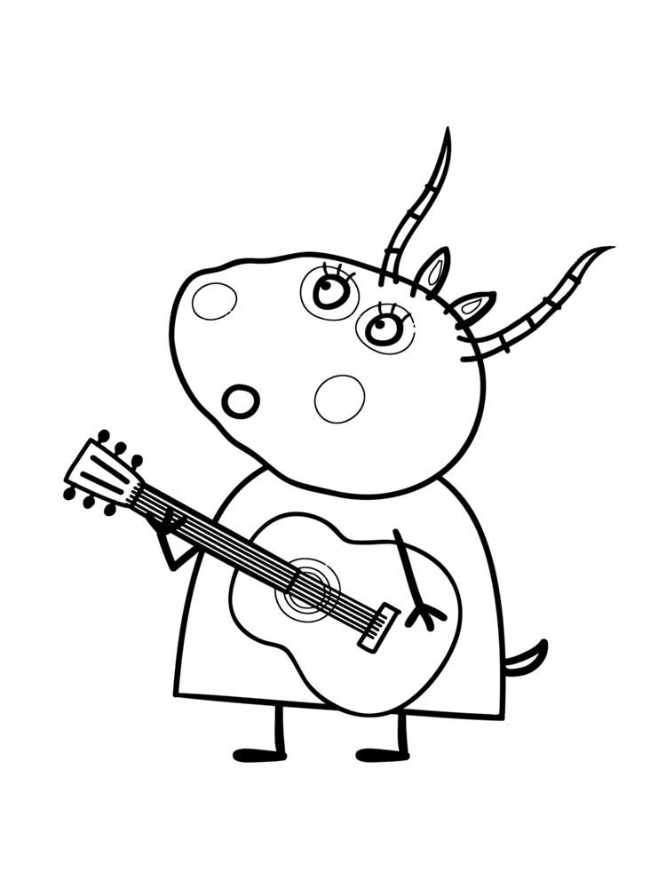 Madame Gazelle coloring page