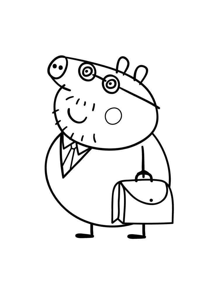 Daddy Pig coloring page