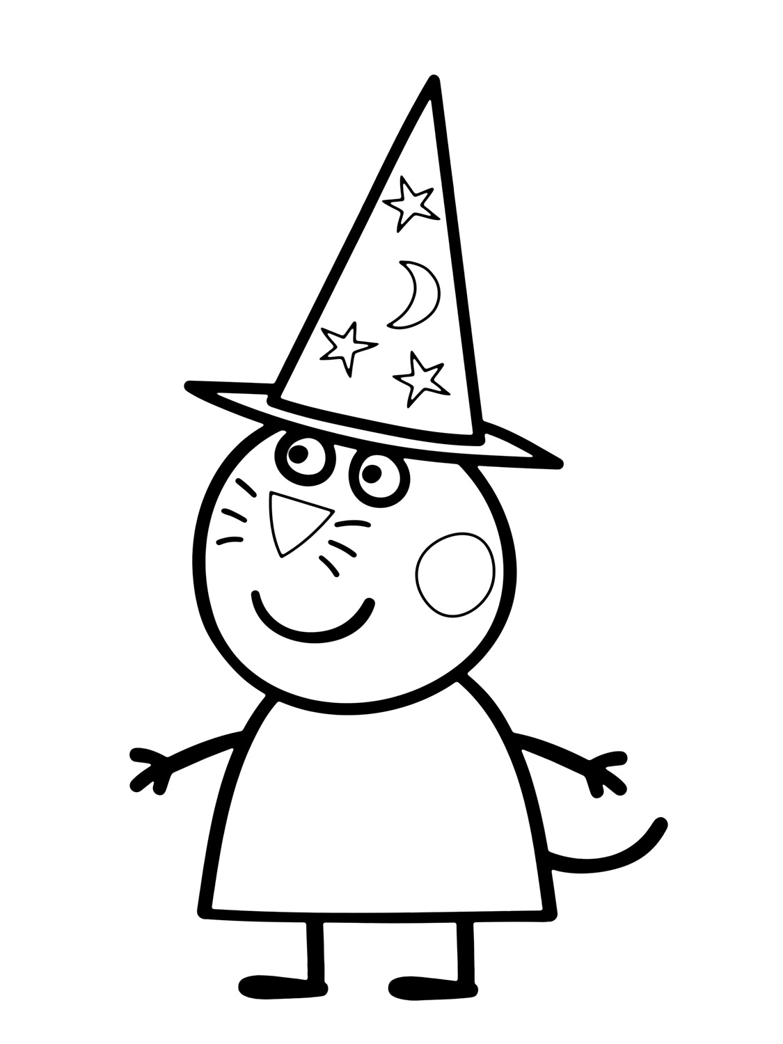 Candy Cat the sorceress coloring page