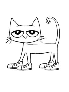 Pete in sneakers coloring page
