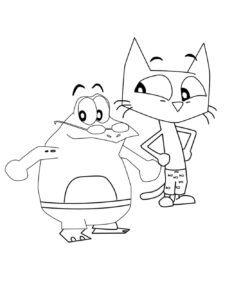 Pete and Grumpy Toad coloring page