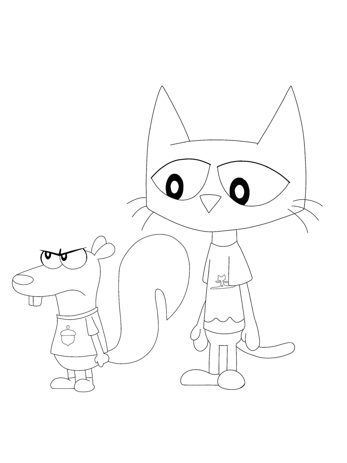 Pete and Sally coloring page