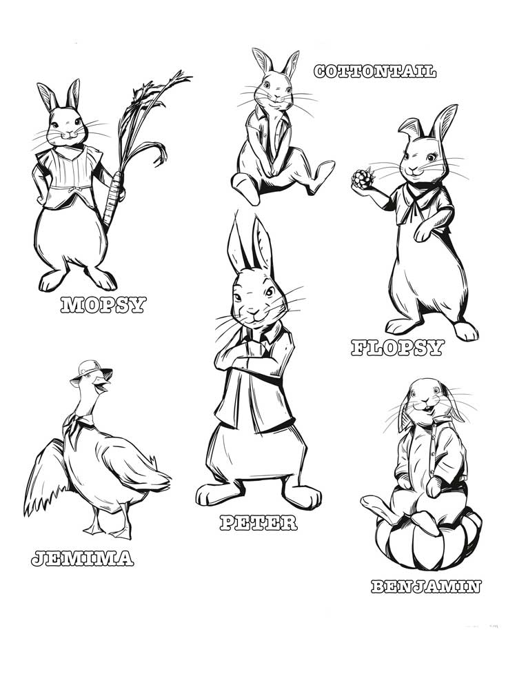 Peter Rabbit 3 coloring page