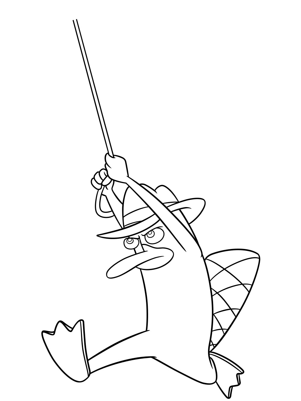 Perry the Platypus coloring page