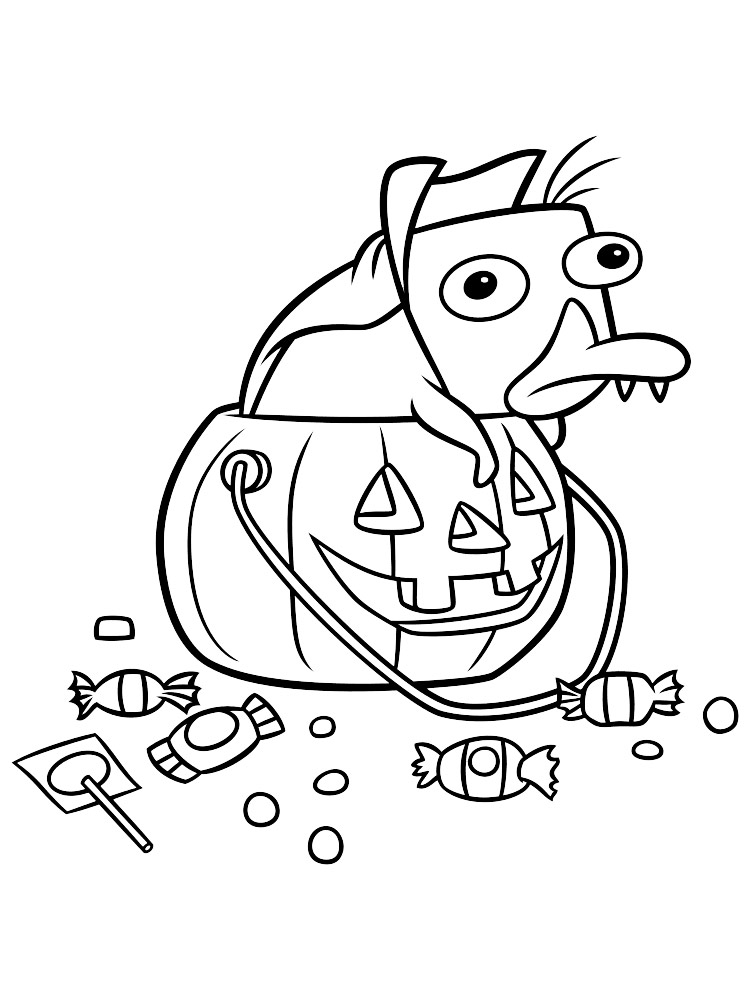 Perry Halloween coloring page