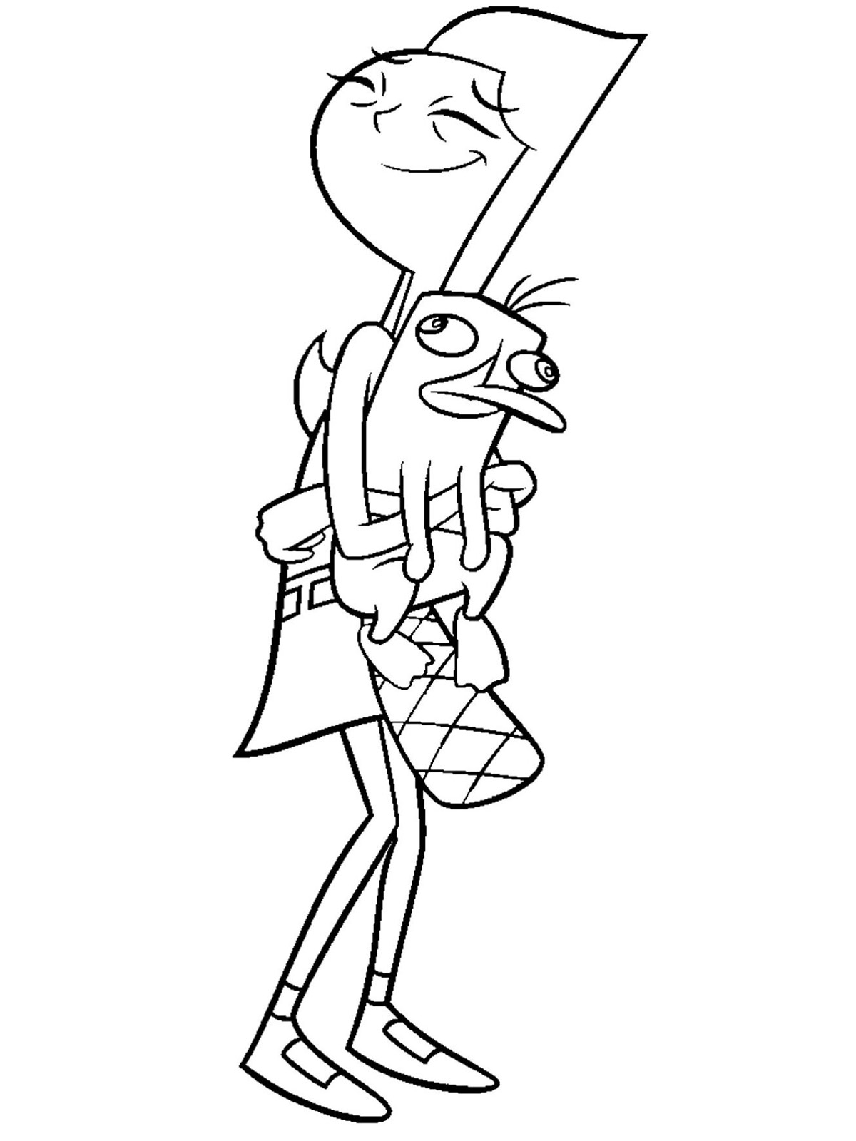 Candace and Perry coloring page