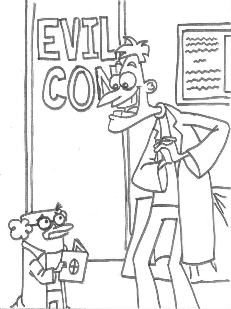 Dr. Heinz Doofenshmirtz coloring page