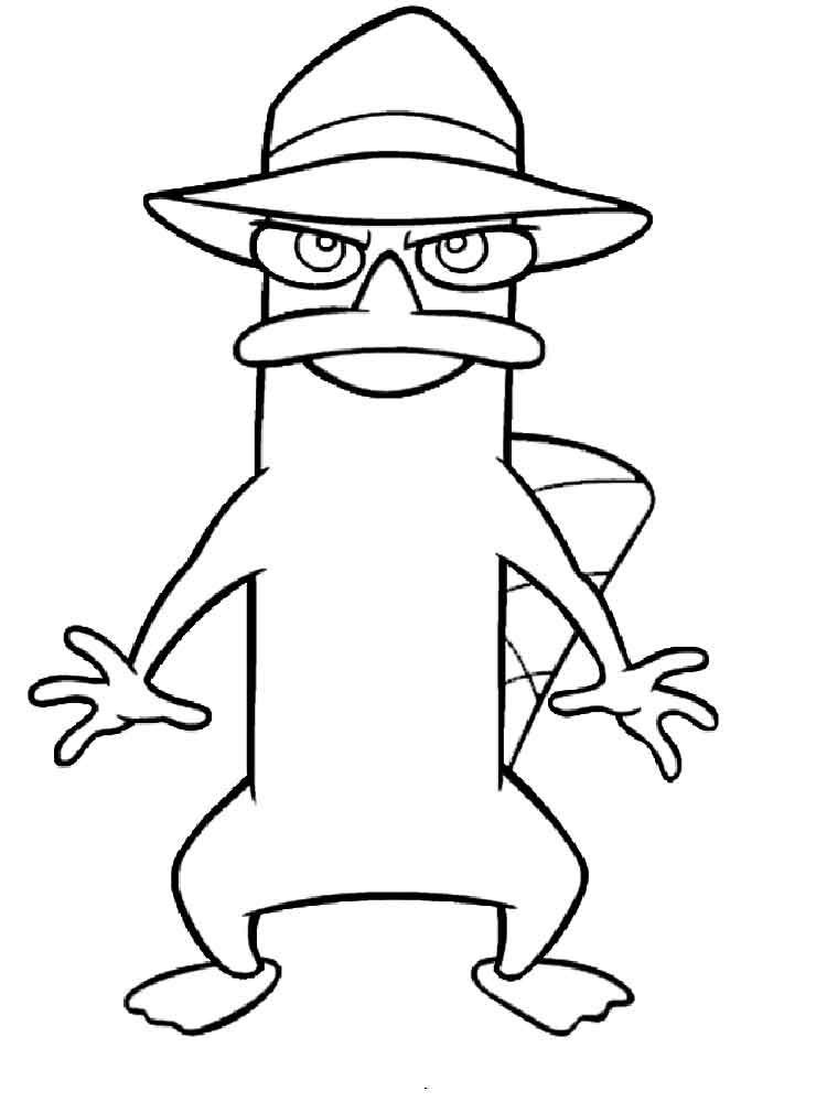 Agent P Perry the Platypus coloring page